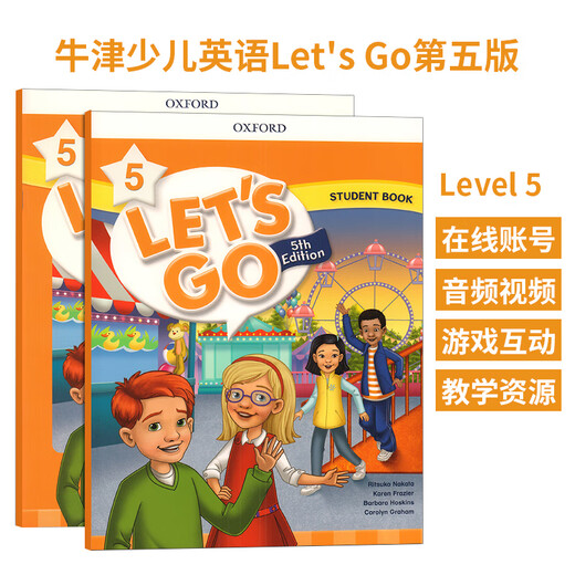 【原版进口】 牛津少儿英语 第五版let's go Begin级123456级别别学生 课本+练习册+线上账号小学英语letsg 第五版 5级别（课本+练习册）