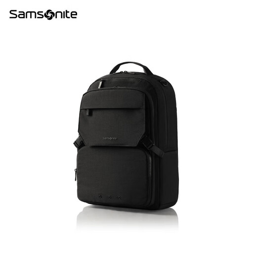 新秀丽（Samsonite）男士双肩包大容量书包 商务出差电脑包休闲背包旅行包生日礼物NX5 黑色