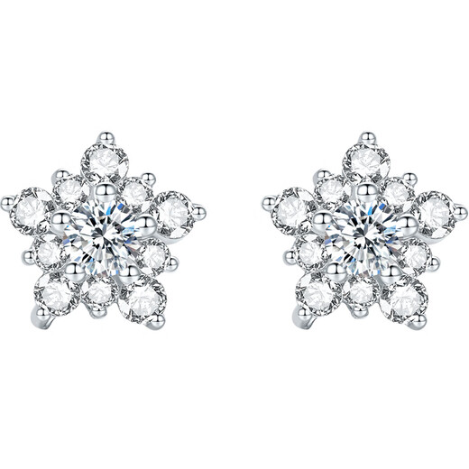 Saturday Lucky Star Earrings Women's S925 Silver Earrings for Girlfriend's Birthday Gift J0912821 Pair