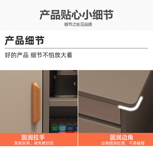 Ganmu desk study table bookcase all-in-one computer desk desktop home student writing with bookshelf desk office desk recommended standard model warm white 100cm enlarged single table