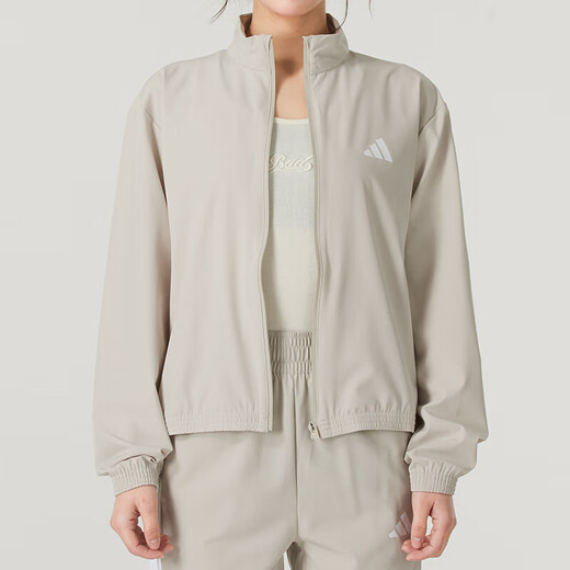 阿迪达斯 （adidas）女装运动套装25春季防风梭织立领夹克外套快干透气宽松长裤 2件套 JE6173+JD6522 S
