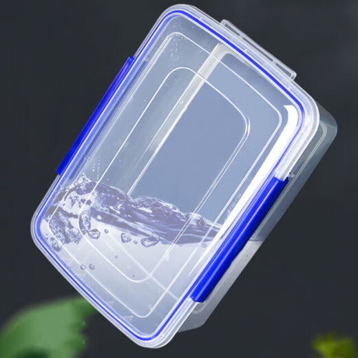 CLCEY fresh-keeping box rectangular transparent plastic box kitchen refrigerator large sealed storage box storage box commercial use transparent double buckle [23 liters] thickened and enlarged
