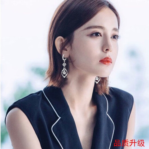 VAN OCEAN ANNORA999 sterling silver pure silver earrings new ear buckle earrings four-leaf clover fashion women's flower earrings ear buckle style Lao Fengxiang