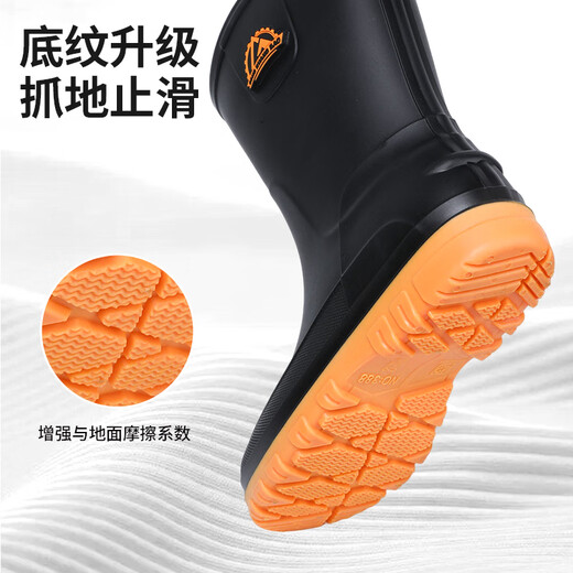 FOOTOPPO时尚中筒雨鞋男防滑水靴加厚防水雨靴男士中筒套鞋男式水鞋胶鞋