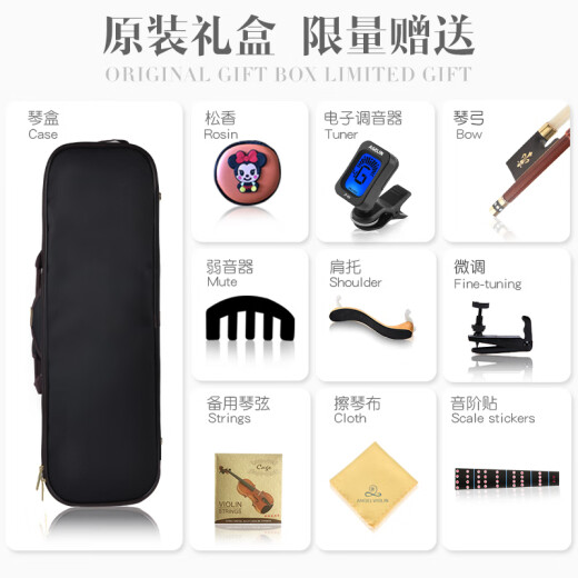 莱斯曼德成人儿童专业考级独奏演奏小提琴纯手工进口欧料小提琴M006A  4/4