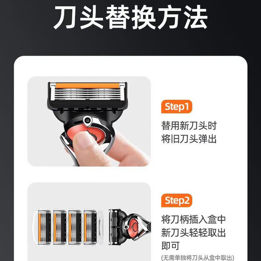 
Jilini's new five-layer manual razor for men's razor adaptive front hidden sword holder series German original imported blade German Seiko 16 knife head