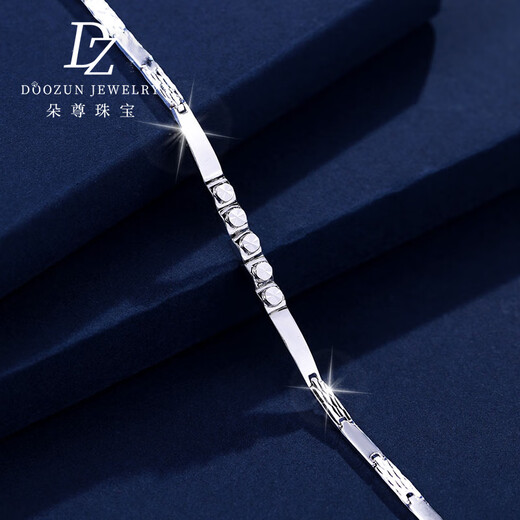 Duozun platinum bracelet for women pt950 new angel love bracelet simple and fashionable platinum bracelet for women birthday gift 7.59g/length 17cm/width 3.2mm