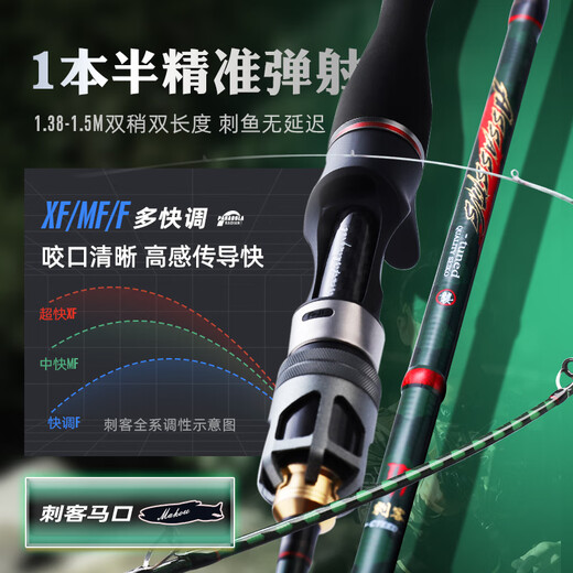 
Hasdalua rod new Assassin's section half horse mouth and black fish kills big things birthday gift 682m sting mandarin 2.03m ML-gun handle full water mandarin