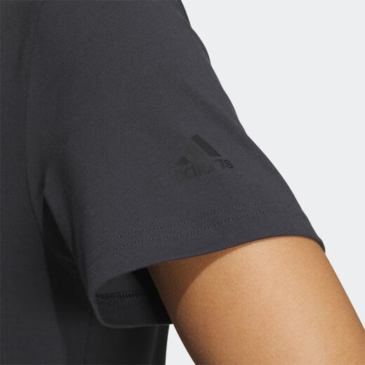 阿迪达斯 （adidas）短袖T恤女装夏季新款印花Logo运动服卡通熊猫图案休闲圆领衫 IP3937深灰 S