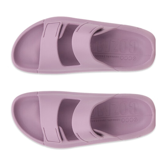 
ECCO Aibu casual slippers for men and women 2024 thick sole strap slippers Velcro sports trail Como 524104 purple-11981 37