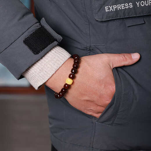 Fat Donglai's same style beeswax single bead barrel beads natural beeswax single bead full beeswax demon flower old type barrel beads top waist beads Seiko Russian material full honey barrel beads 8*7mm pair