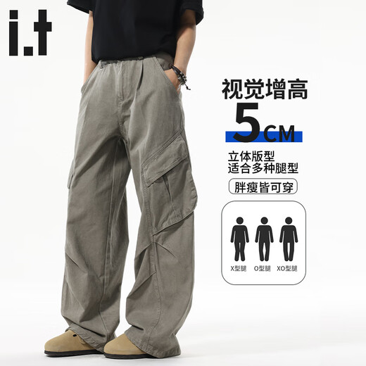 
:CHOCOOLATE it pure cotton paratrooper pants for men and women the same style 2025 summer trendy brand loose multi-pocket work straight trousers smoke gray [official authentic] M [Suggestion 105Jin [Jin equals 0.5 kg]-125Jin [Jin equals 0.5 kg]]
