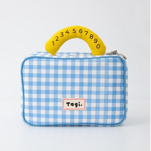 Tagi. Hadou Callme storage bag hotdog double zipper cosmetic bag travel bag storage bag - sea salt cheese