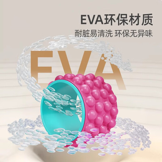 Xulin German Yoga Wheel Widened Beginner Open Back Special Pilates Roller Open Shoulder Yoga Ring Anti-Slip Back Bending Artifact Deep Massage Sapphire Blue + Lake Green-Protruding Point Yoga Wheel