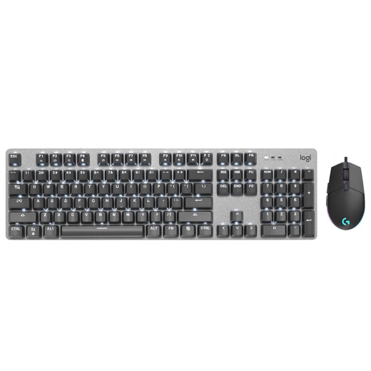 Tastatur- und Maus-Set K845+G502 Mechanische Tastatur und Maus E-Sports-Büro-Typing G402/G102 K845+G502HERO MASTER+LANGE TABEL MAT Full Longhua Blue Shaft