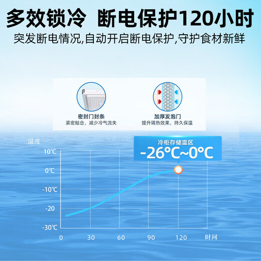 Xingx (XINGX) dual-temperature dual-box household freezer horizontal dual-temperature freezer 80% frost reduction commercial top-door refrigeration freezer energy-saving large-capacity freezer tea cabinet -26 C cryogenic dual temperature 245L