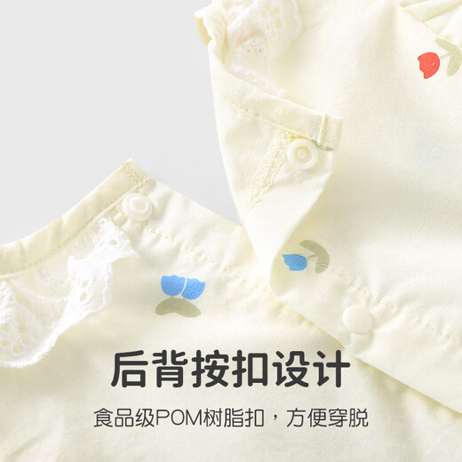 优奇婴儿衣服女宝宝夏季薄款飞飞袖连衣裙女童夏天透气外出碎花裙可爱