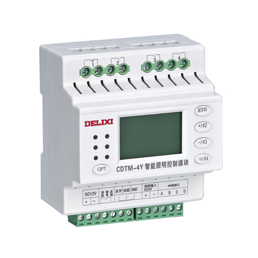 Delixi intelligent lighting control module-8Y CDTM-4 12 LCD AC220V panel 8604 CDTM-8Y DC12V 16A LCD screen