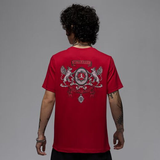 Nike Jordan Nike Jordan Мужская футболка с красной хлопчатобу