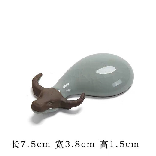 Meikejie Purple Clay Tea Pet Cow Turns the World and Plays with Golden Toad Ornaments Boutique Handmade Sculpture Tea Tray Tea Props Can Raise Figure Bull