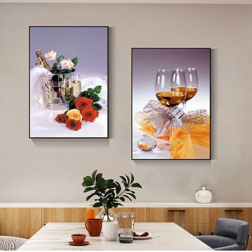 
Wen Yijia customized restaurant meter box two-pair decorative painting modern simple distribution box blocking switch box creative wine glass hanging painting. Wine celebration 15850/15839 60*80 (accommodation of 50X70 electric box) Classic black
