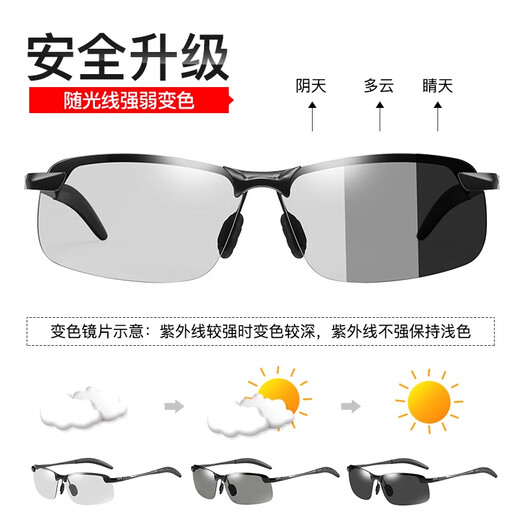 GOGOSOON polarized night vision goggles, color-changing sunglasses, men's driver's driving goggles, fishing sunglasses, day and night driving glasses