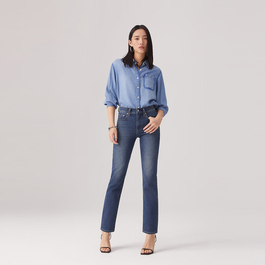 Le printemps et l'été de Lévi, le printemps et l'été, le 724 High Waist Slim Slim Straight Blue Dark Blue 27 (28)