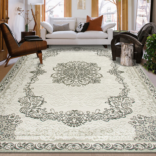 Pangdonglai Qualität Wohnzimmer Teppich Leicht Luxus 2025 Neues französisches Licht Luxus amerikanisches europäisches Schlafzimmer Couchtisch Gold-Gordes (9277) 1 Stück 1600 mmx2300mmmm