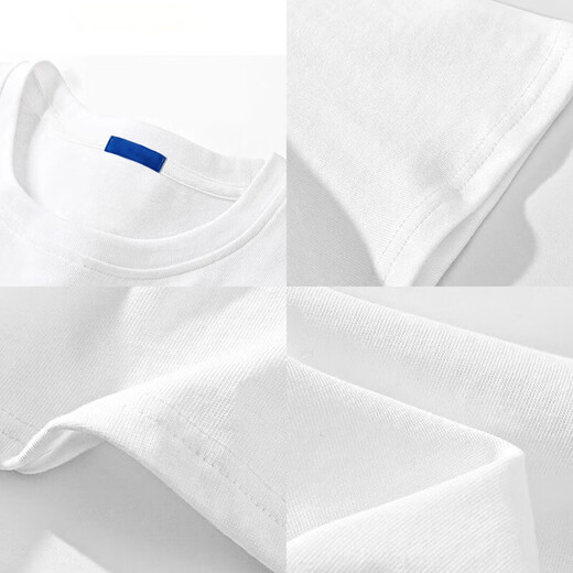 200g Pure Cotton Marvel Série imprimée T-shirt Children's Summer Boy Short à manches à manches rondes à la mode BT701yl Blanc [3519] 140