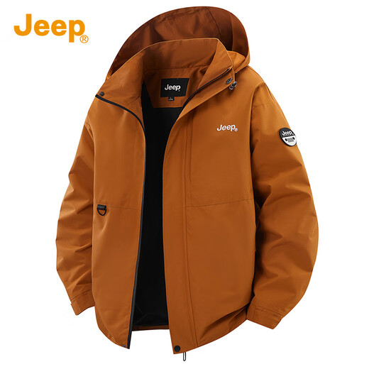 Jeep (JEEP) Men's Assault Jacket Men's Autumn and Winter Casual Versatile Removable Hood 2025 Cardigan Outdoor Jacket Men's Top