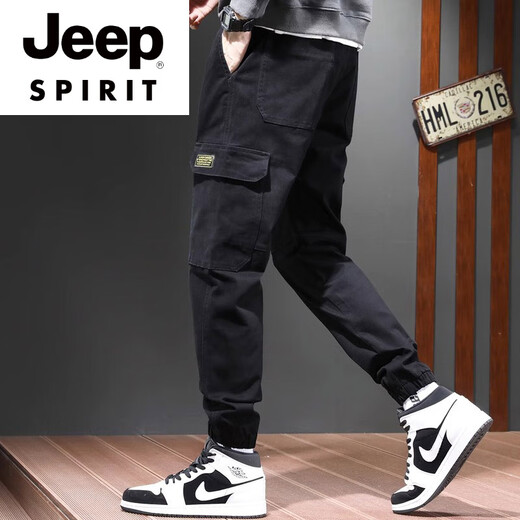 Jeep Spirit Высококачественные бренды мужские повседневные брюки летние тонкие красивые свободные толстые толстовки.