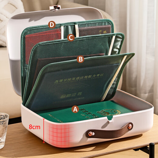 
Pangdonglai quality family certificate storage bag Xingyou household vaccine passport manual business license document pearl white three-layer model
