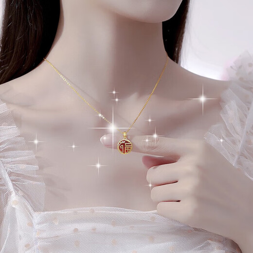 Dirholl Zodiac Dragon Brand PT950 Platinum Necklace for Women Light Luxury Pendant Necklace Valentine's Day Birthday Gift for Girlfriend and Wife Platinum PT950 Necklace-Zircon Pendant