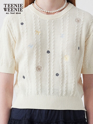 Teenie Weenie Bear Damenpullover 2025 Sommer neu frisch einfache lässige Stickerei