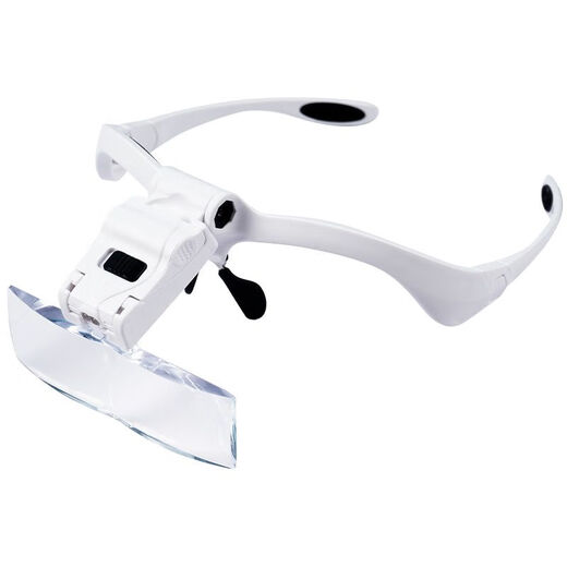 拜斯特新款轻松对线放大镜纹眉纹绣野生眉对线眼镜放大镜带LED灯 BST-9892BP纹绣对线专用放大镜