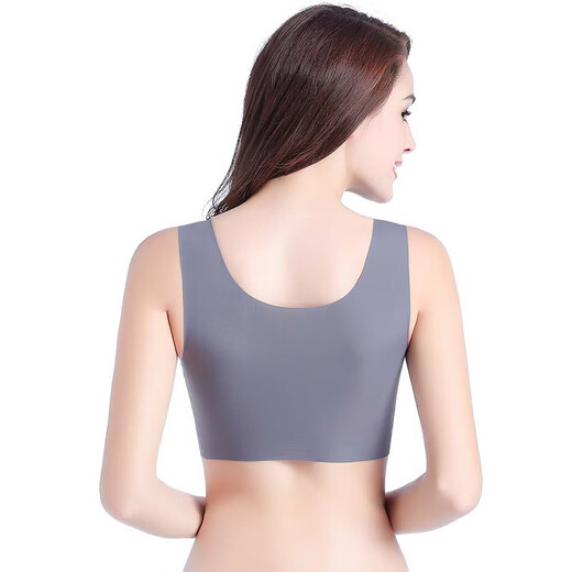 FHHUABD NEUSE STYLE -Unterwäsche für Frauen ohne Stahlringe, gesammelte BHs ohne Spuren, große Laufweste, Yoga Sports Bra, Gray s