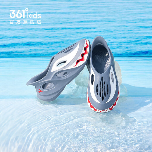361 zapatos para niños para niños y niñas sandalias de playa zapatos para 2024 zapatos para niños nuevos a medio a grandes gris moderno/361 grados blanco/energía rojo 34