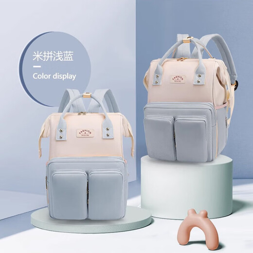 甜苗苗多功能妈咪包背奶包妈妈双肩包大容量外出时尚母婴包宝妈婴儿背包 多功能妈咪出游包【配推车挂钩】 升级加厚牛津布丨锡箔可保温奶瓶