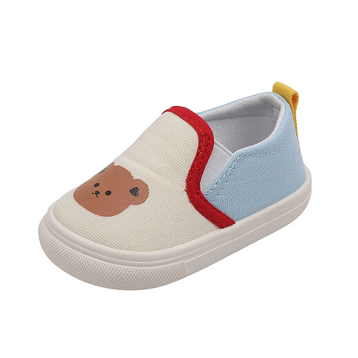 G.duck Little Yellow Duck Children's Canvas Shoes Spring and Autumn New Slip-On Cartoon Boys and Girls Light Soft Soled Shoes Pink 29/Inner Length 17.5cm