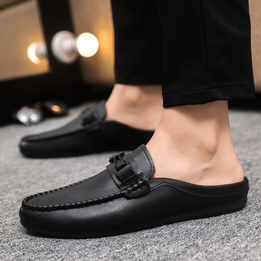 
CALCULAT/KEEN Casual Thin High-end Business Black Men's Lof Beanie Shoes Men's Leather Shoes Outdoor Breathable Trendy Soft Leather Waterproof D898 Brown 41
