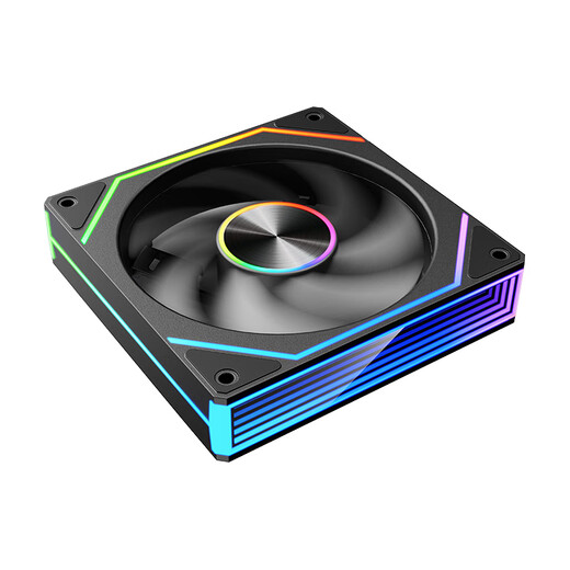 Wanjia Prism 8Pro ARGB fan black reverse blade chassis cooling 12CM fan divine light synchronization 5V3-pin ARGB PWM temperature control speed regulation
