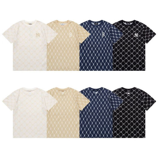 MLB T-shirt de nouveau couple d'été pour hommes et femmes Zhang Linghe même T-shirt à manches courtes en diamant DT-9923 Kaki xl recommandé 150-170jin [Jin est égal à 0,5 kg]