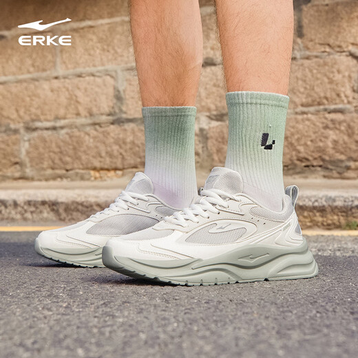 
Hongxing Erke men's shoes casual shoes men's leather net breathable versatile soft sole lightweight sports shoes men's light running shoes | Hefeng 2.0