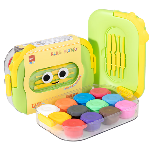 
Deli (deli) Children's 12-color ultra-light clay stacked box color mud plasticine student children's birthday gift YC999-12