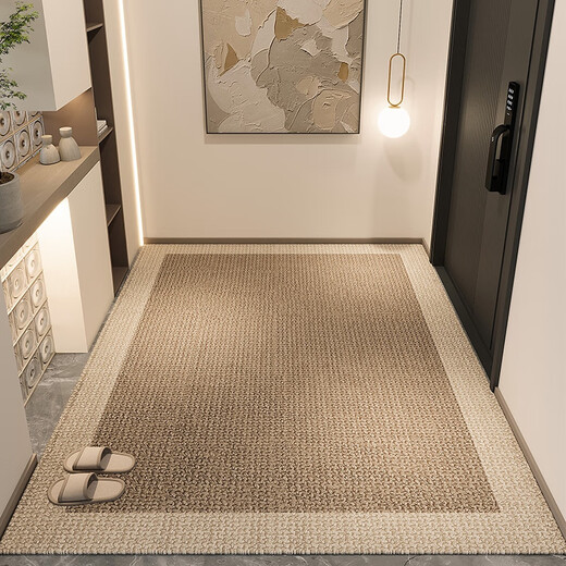 Minimoto home series entrance door luxury floor mat dirt-resistant and free washing feeling entrance can be cut and customized to move into the door Jianmo 13077 120*200CM [upgraded Belgian mutton fat ferret]