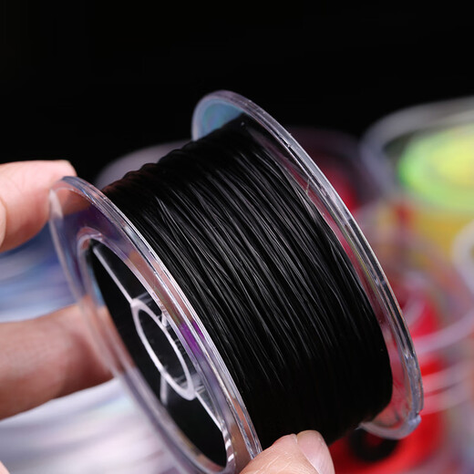 Zangmu Shijia flat silk elastic cord jade inscriptions playing monkey head crystal bracelet special elastic rope imported rubber band bead rope wear-resistant white 0.8mm80 meters