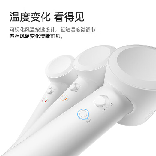 FLYCO high-speed hair dryer holiday birthday gift home dormitory portable travel essential quick-drying noise reduction negative ion hair care high-wind hair dryer FH6370 Haoyue White