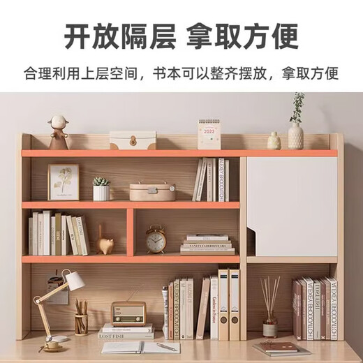 Ganmu desk study table bookcase all-in-one computer desk desktop home student writing with bookshelf desk office desk recommended standard model warm white 100cm enlarged single table