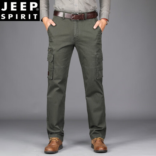 Jeep Spirit Down Pants de trabajo Hombres de trabajo Multi-bala al aire libre Desmontaje Desmontaje Térmico Termal Algodón Blanco Algodón Alto Tamaño extendido Gran tamaño y mediana edad 9923 Velvet de ganso caqui (necesita tomar una talla más grande) 30 /2.3 pies Circune de cintura