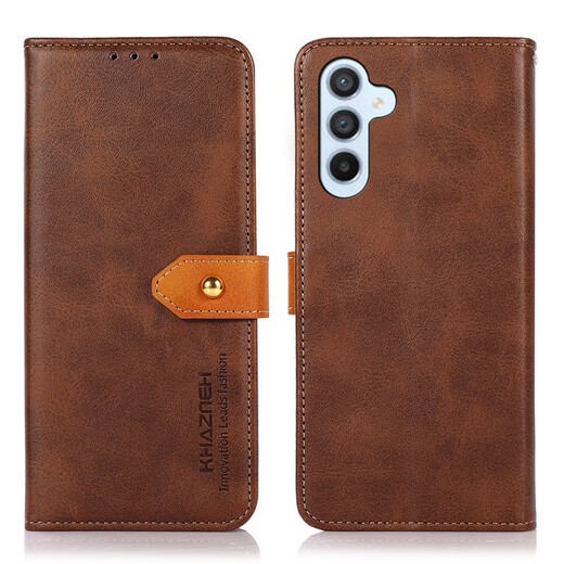 Maomanjian adapté à Samsung S25Plus Téléphone mobile Cuir en cuir Bouton Gol